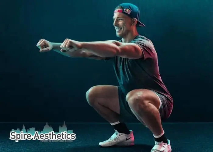 Image of man build leg muscle Stourbridge through exercise