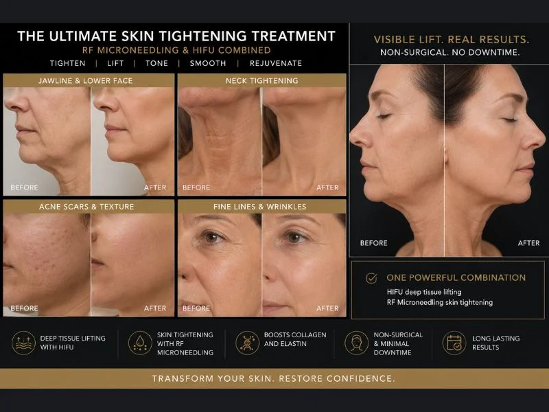 Results of combined treatment for the ultimate skin tightening treatment Stourbridge